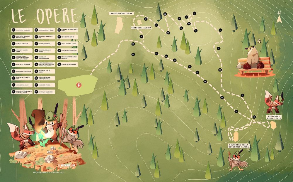 mappa del bosco della memoria